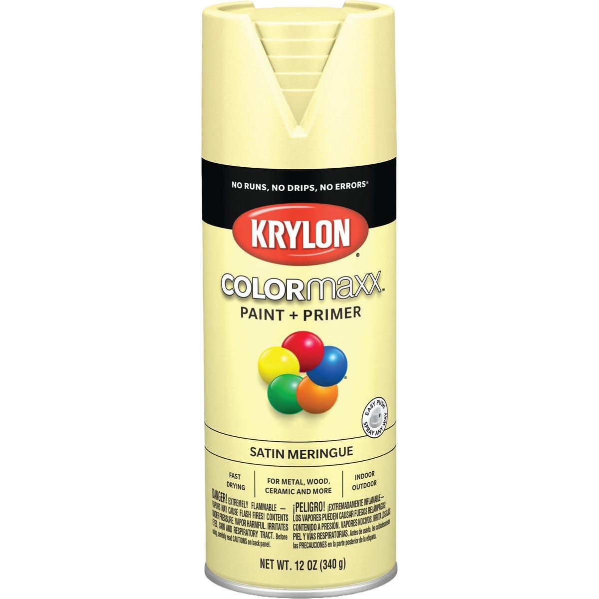 Krylon ColorMaxx 12 Oz. Satin Spray Paint, Meringue - photo 2 Krylon ColorMaxx 12 Oz. Satin Spray Paint, Meringue - photo 2