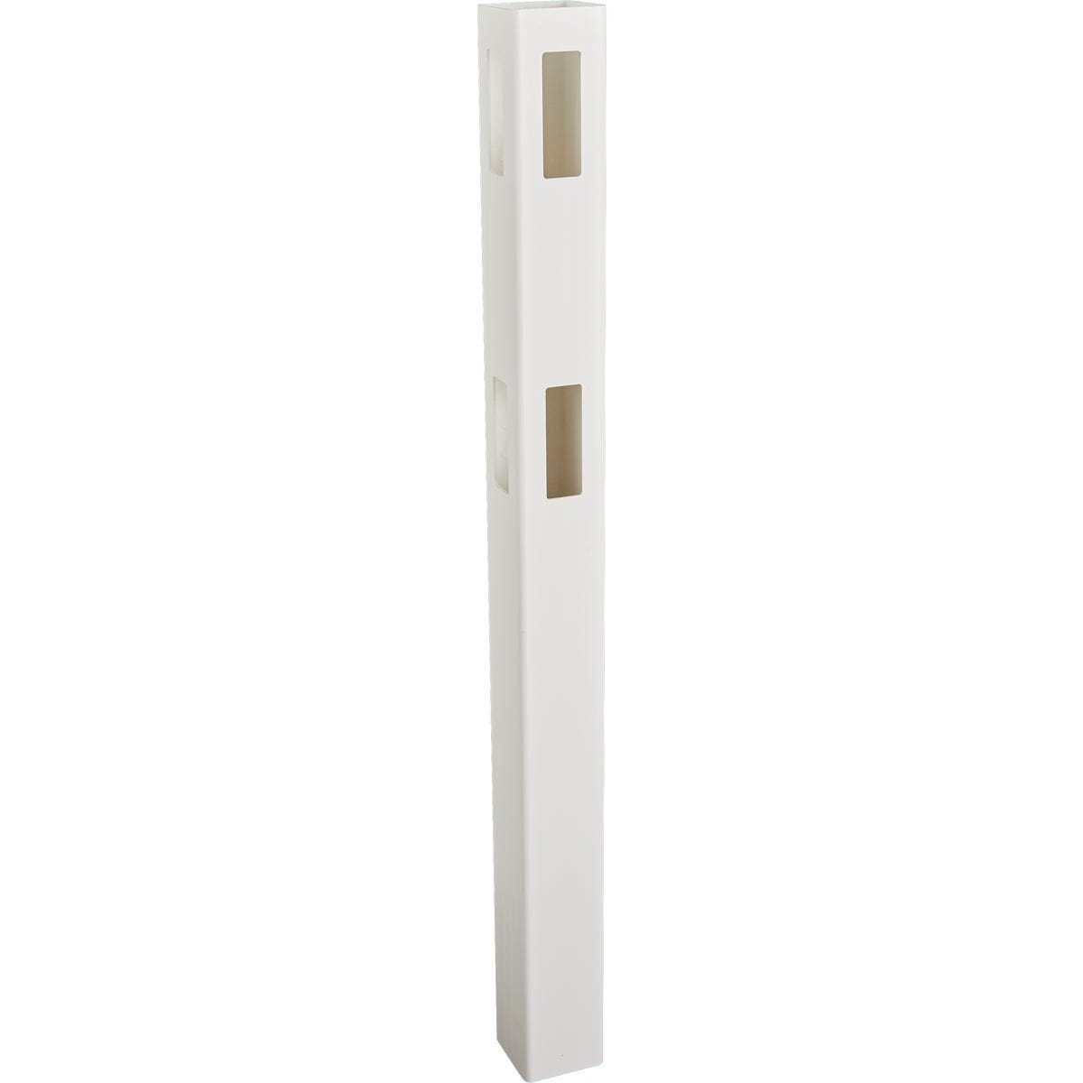 5 In. x 5 In. x 60 In. White Corner 2-Rail Fence Vinyl Post - photo 2