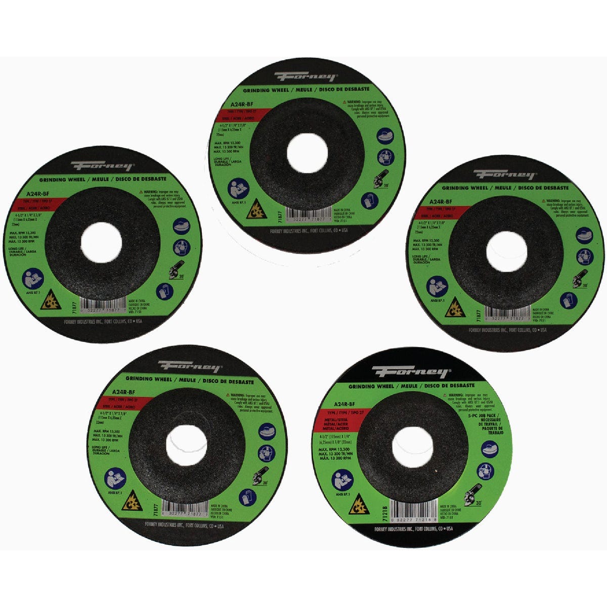 Forney 4-1/2 In. Metal Grinding Wheel (5-Pack) - photo 4 Forney 4-1/2 In. Metal Grinding Wheel (5-Pack) - photo 4