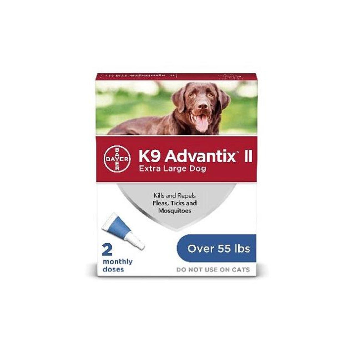K9 Advantix II Flea And Tick Prevention & Treatmen for Dogs over 55 Lb. (2-Pack) K9 Advantix II Flea And Tick Prevention & Treatmen for Dogs over 55 Lb. (2-Pack)