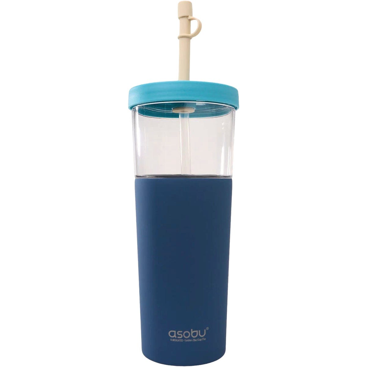 Ad-N-Art Marina 2-in-1 Insulated Tumbler and Mug, Pastel Blue Ad-N-Art Marina 2-in-1 Insulated Tumbler and Mug, Pastel Blue