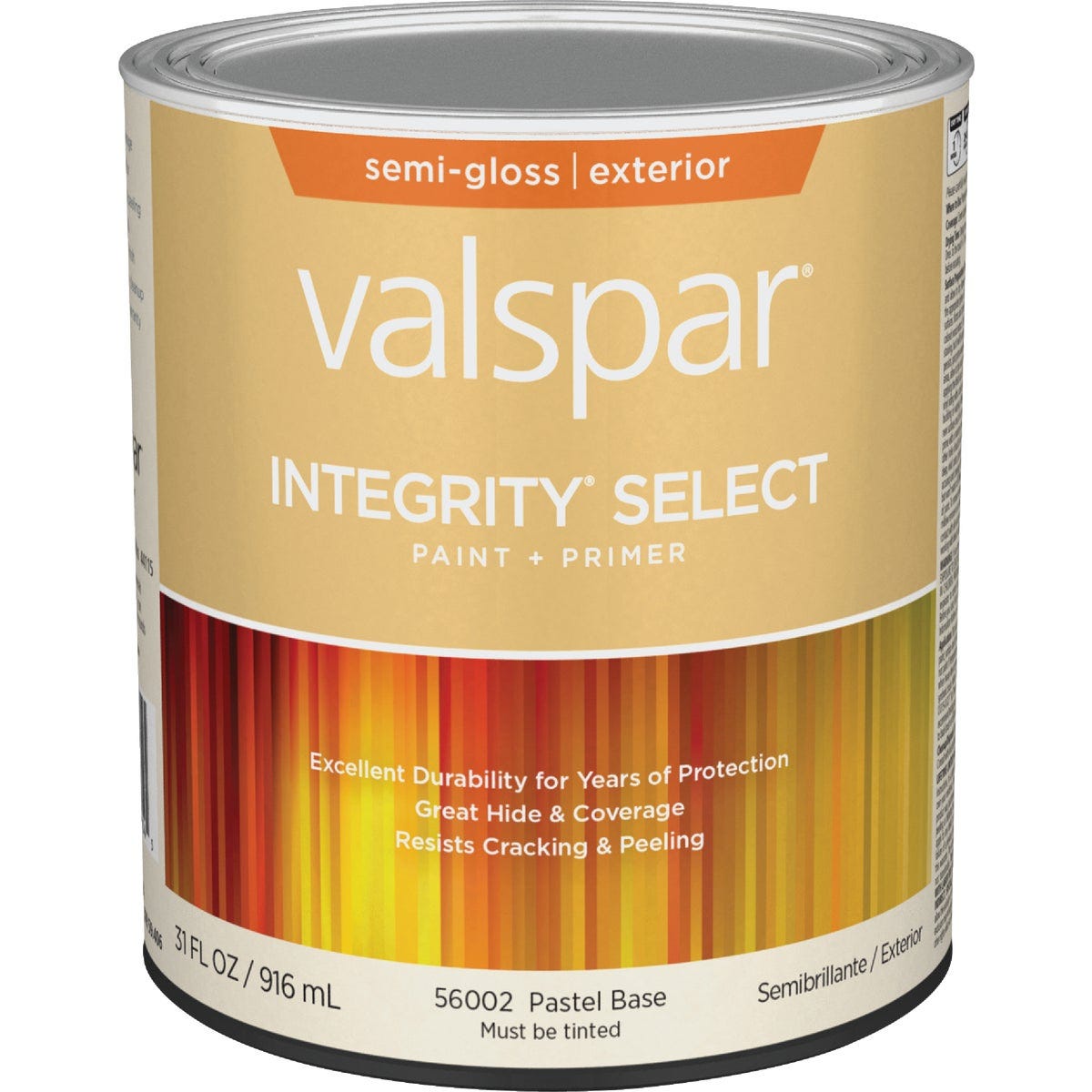 Valspar Integrity Select Semi-Gloss Paint & Primer Exterior Paint, Pastel Base, 1 Qt.