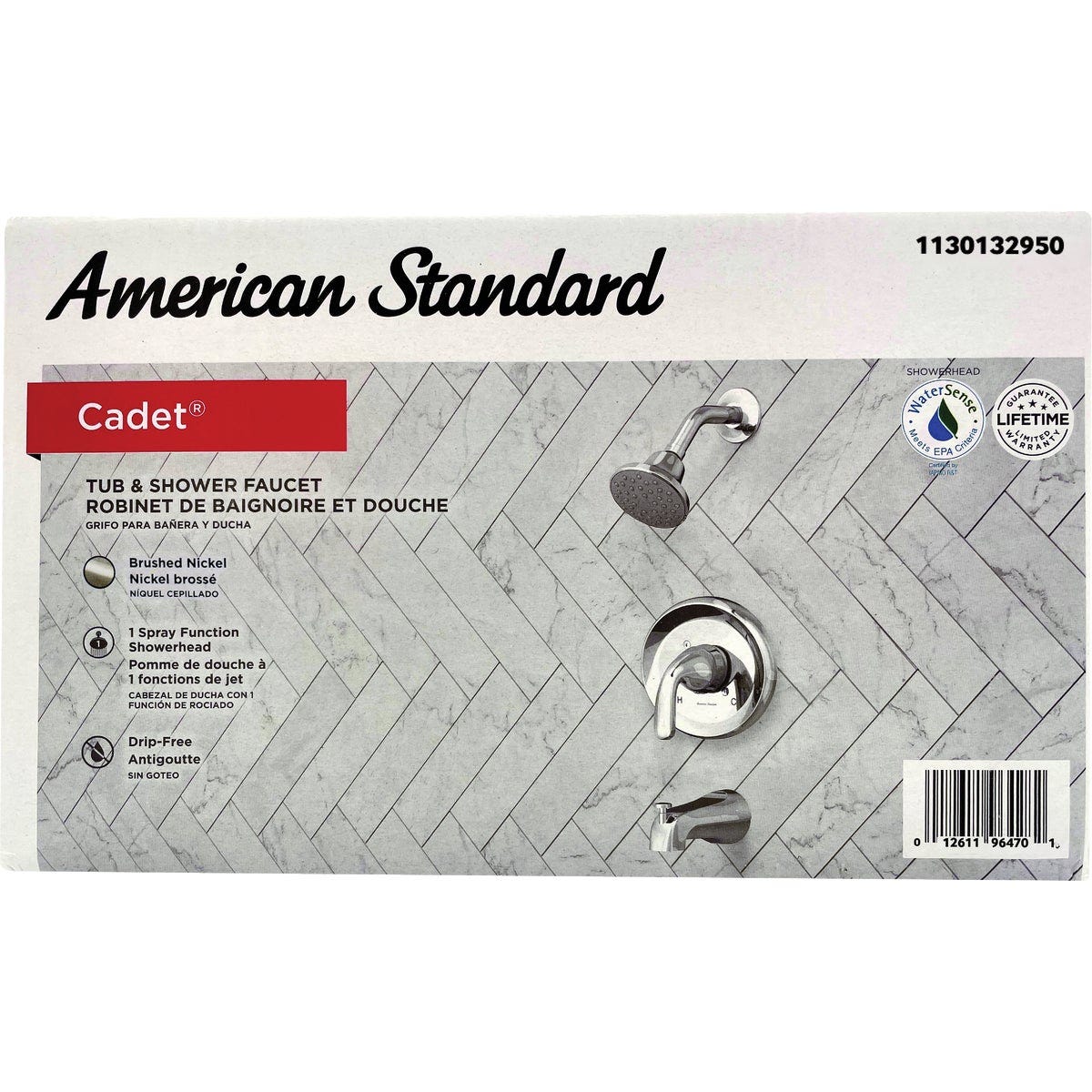 American Standard Cadet Brushed Nickel Single-Handle Lever Tub & Shower Faucet - photo 2