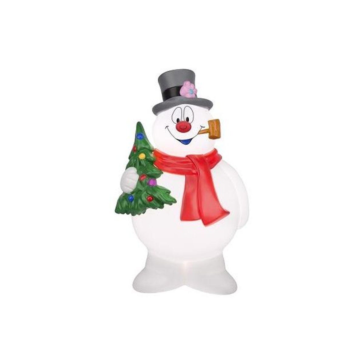 Gemmy 24 In. Frosty the Snowman Lighted Blow Mold Christmas Decoration Gemmy 24 In. Frosty the Snowman Lighted Blow Mold Christmas Decoration