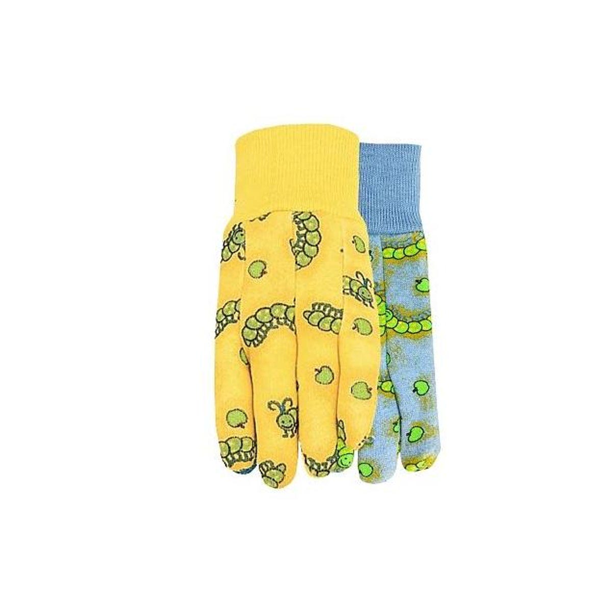 MidWest Quality Gloves Kid's Size Caterpillar Print Jersey Gloves