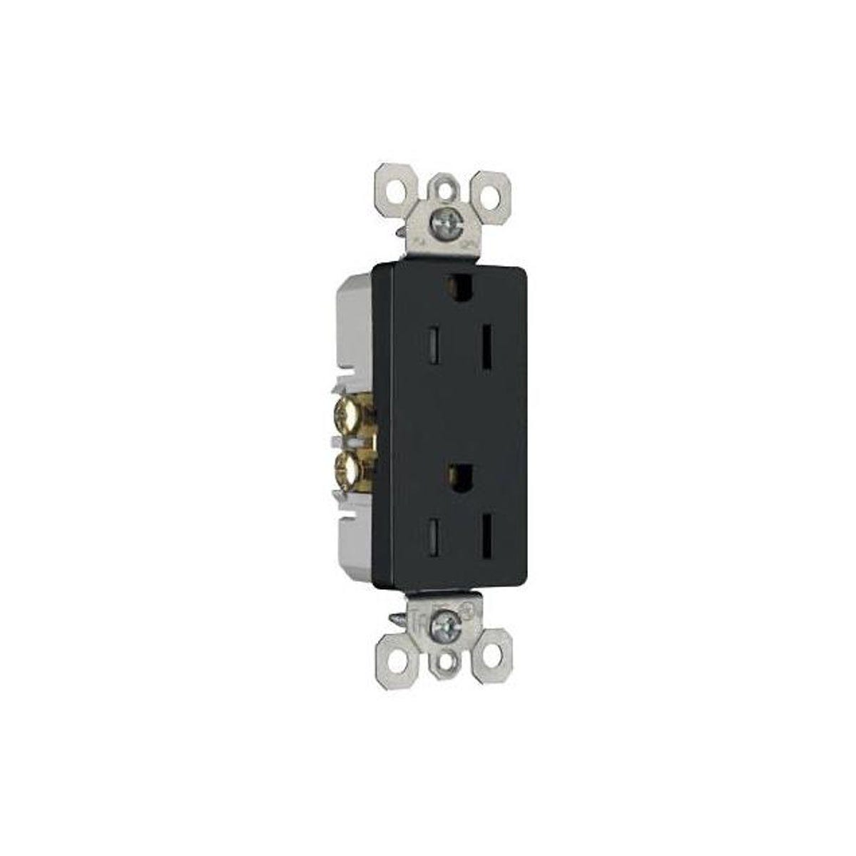 Legrand Pass & Seymour 15A 125V 2-Pole Child Safety Outlet, Black