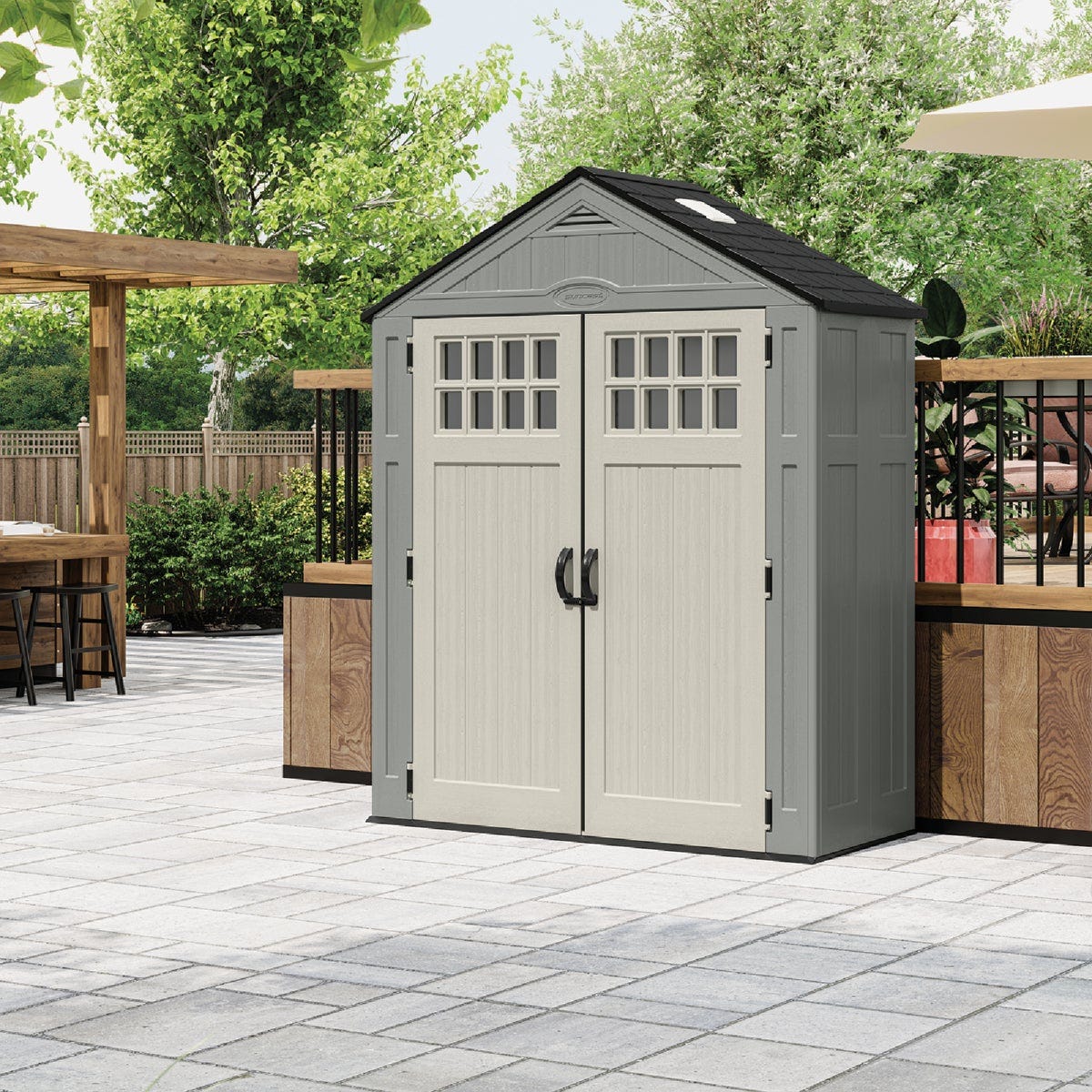 Suncast Everett 6 Ft. x 3 Ft. 94 Cu. Ft. Storage Shed - photo 4
