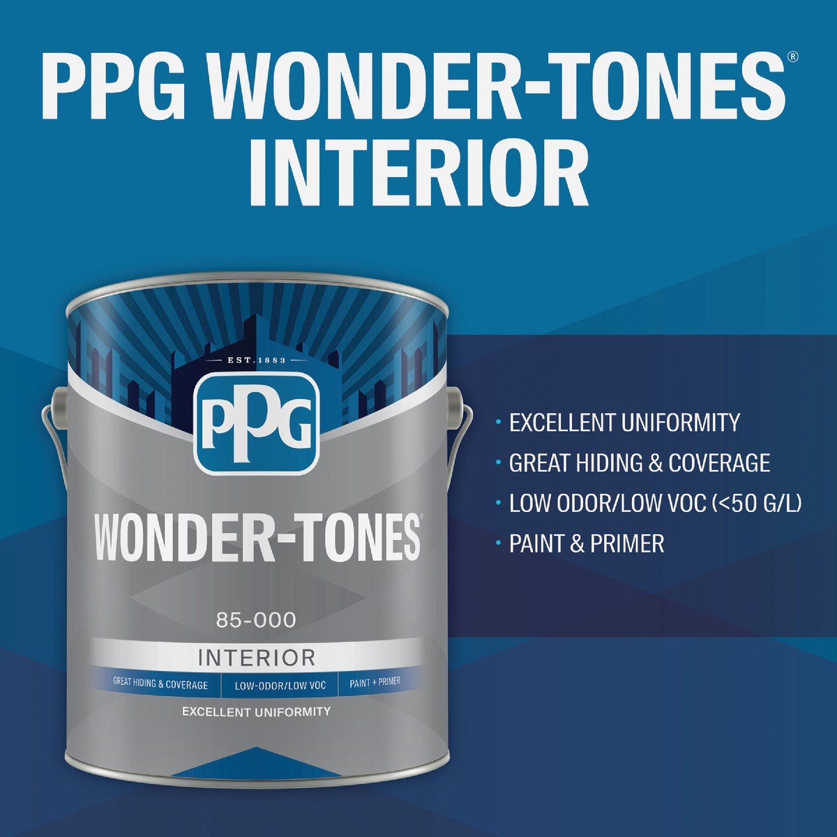 Wonder-Tones Interior Latex Paint + Primer Semi Gloss White Pastel Base Quart - photo 3