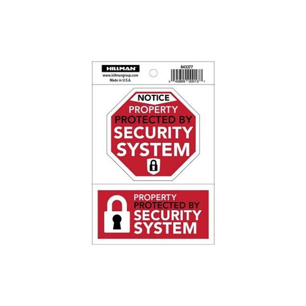 Hillman 4 In. x 6 In. Adhesive Alarm System Sign Hillman 4 In. x 6 In. Adhesive Alarm System Sign