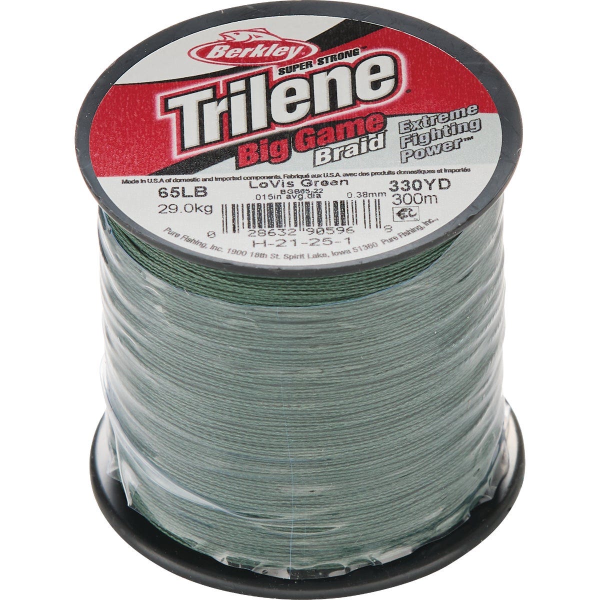 Berkley Trilene Big Game Braid 65 Lb. 328 Yd. Lo-Vis Green Fishing Line