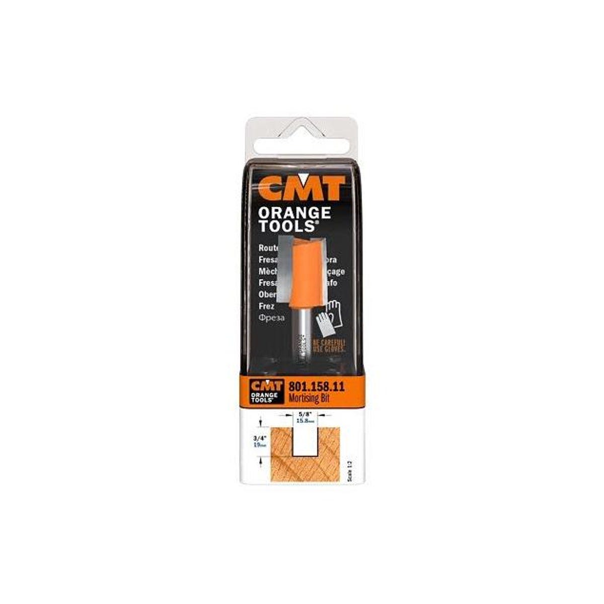 CMT Orange Tools 5/8 In. Dia. 1/4 In. Shank Mortising Router Bit - photo 2