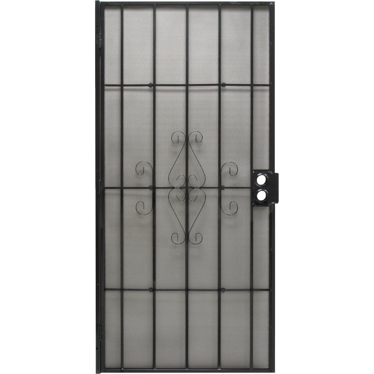 Precision Regal 32 In. W x 80 In. H Black Steel Security Door Precision Regal 32 In. W x 80 In. H Black Steel Security Door