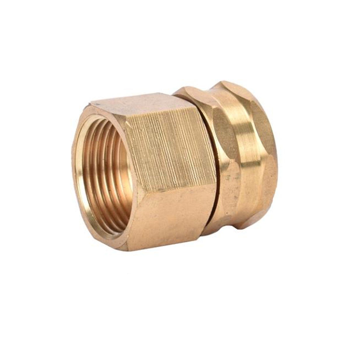 Green Thumb 3/4 In. NPT x 3/4 In. NH Brass Swivel Hose Connector