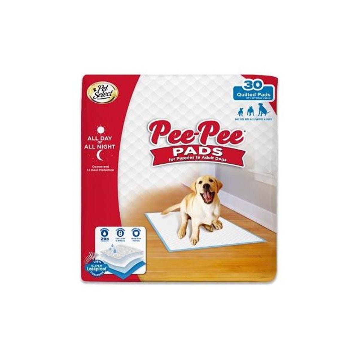 Pet Select 30-Ct. Pee-Pee Pads for Dogs & Puppies Pet Select 30-Ct. Pee-Pee Pads for Dogs & Puppies