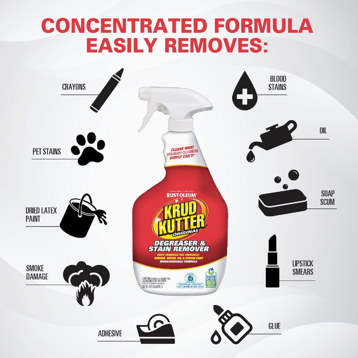 Krud Kutter 32 Oz. Super Concentrated Liquid Cleaner & Degreaser Stain Remover Trigger Spray - photo 2 Krud Kutter 32 Oz. Super Concentrated Liquid Cleaner & Degreaser Stain Remover Trigger Spray - photo 2