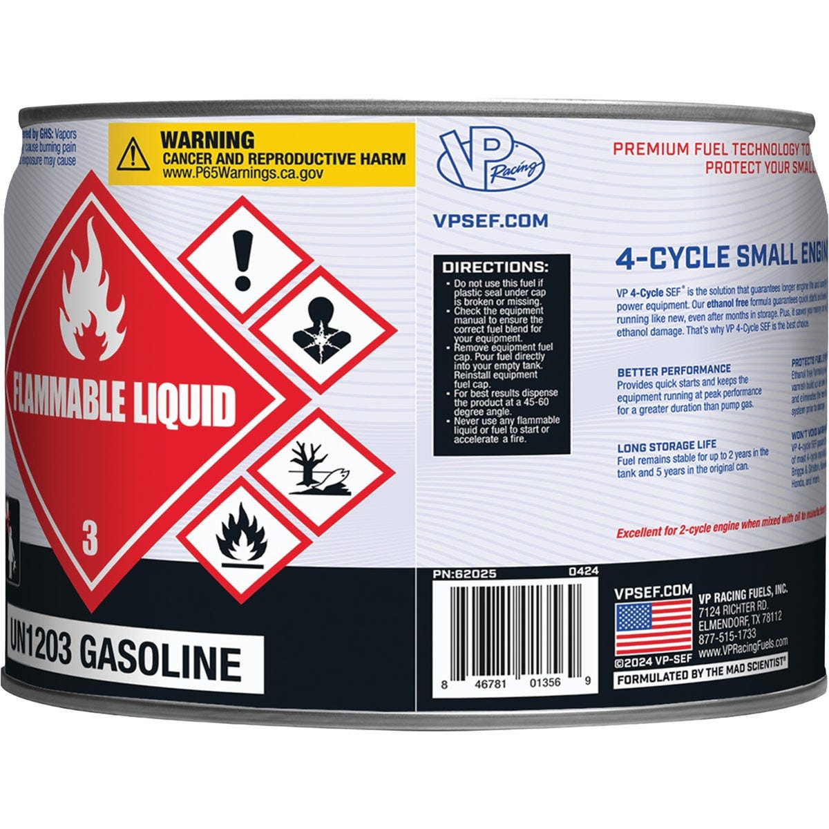 VP Racing Fuels 2.5 Gal. Ethanol-Free 4-Cycle Fuel - photo 4