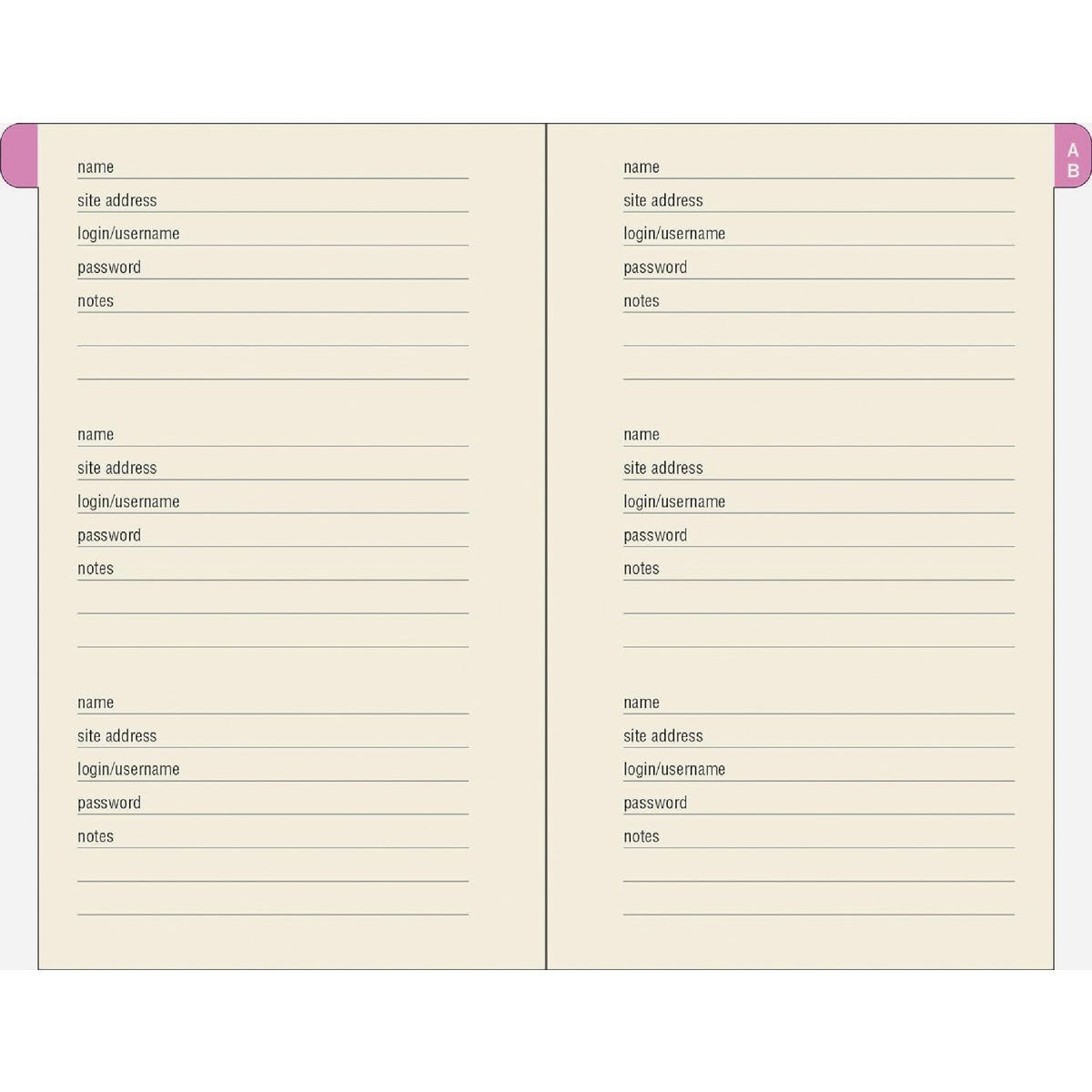 Peter Pauper Peony Garden Internet Address & Password Logbook - photo 3