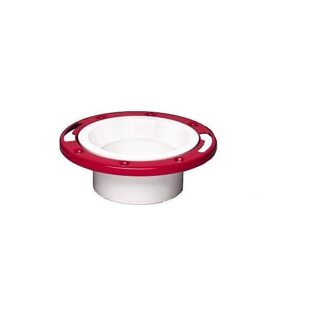 Oatey 3 In. x 4 In. PVC Pipe Fitting Flat Fit Closet Flange