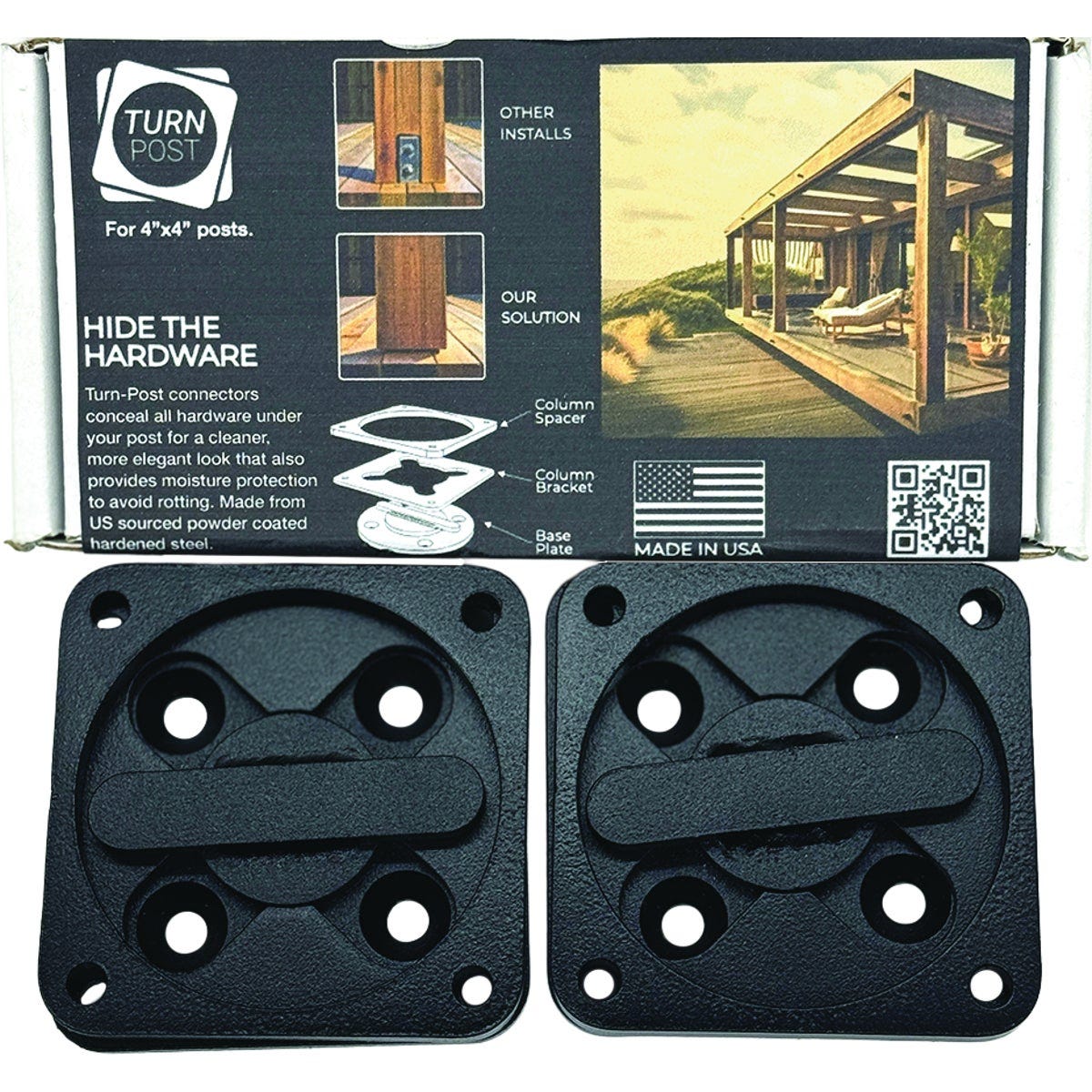 Turn-Post 4 In. x 4 In. Steel Post Connector (2-Pack) - photo 2 Turn-Post 4 In. x 4 In. Steel Post Connector (2-Pack) - photo 2