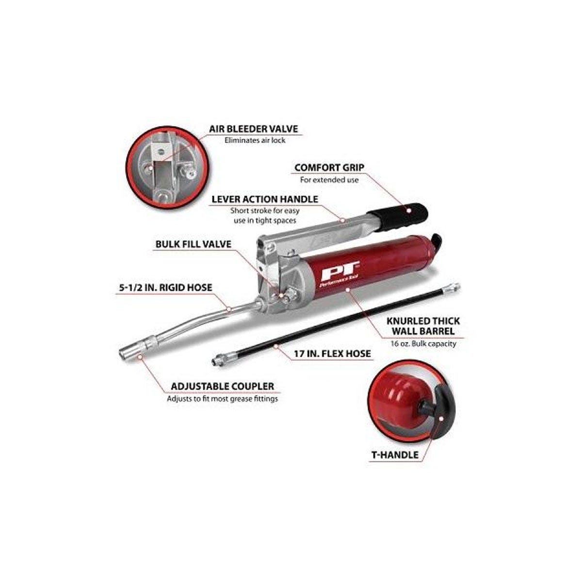 Performance Tool Industrial Lever Action Grease Gun - photo 3