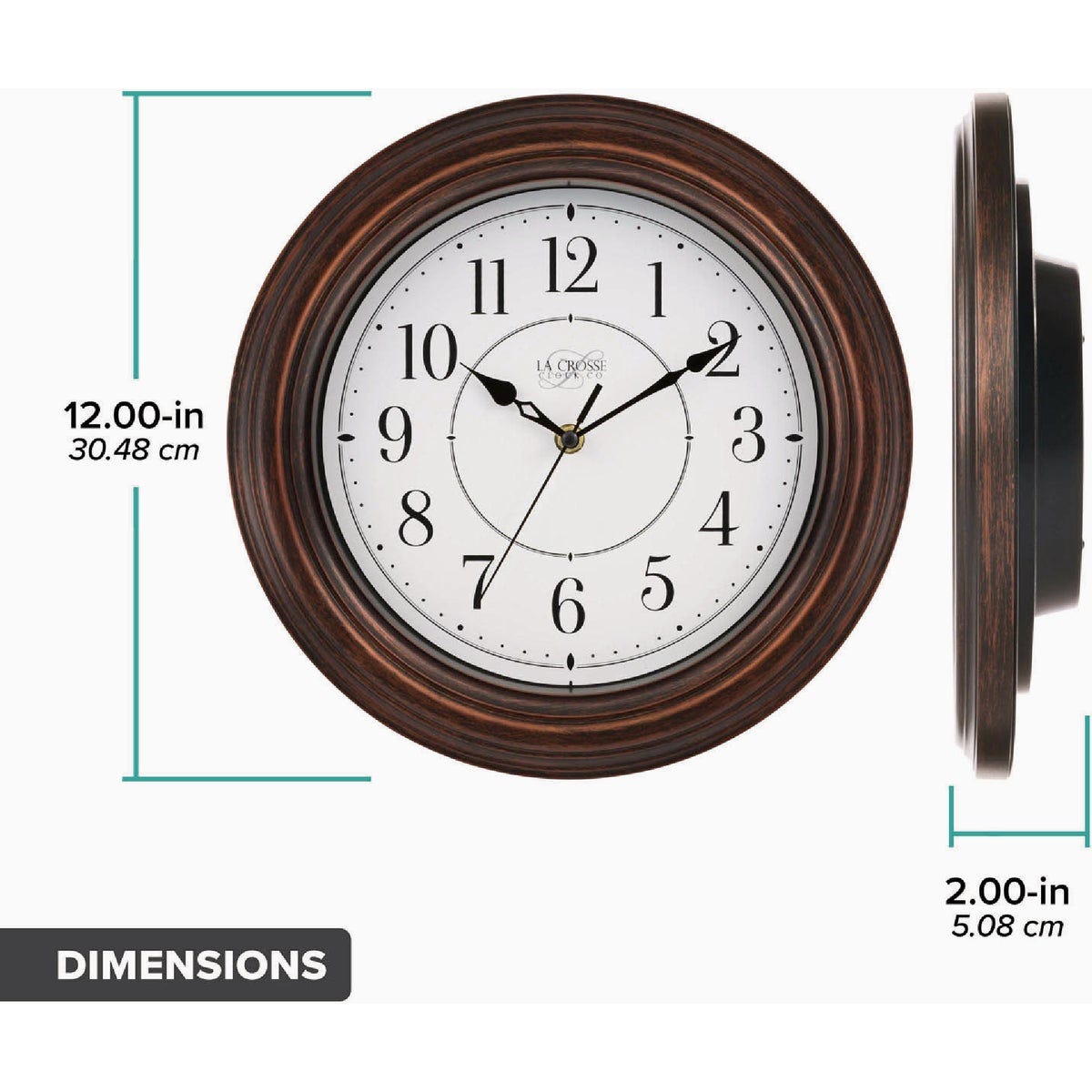 La Crosse Clock Co. 12 In. Evelyn Wall Clock - photo 3 La Crosse Clock Co. 12 In. Evelyn Wall Clock - photo 3