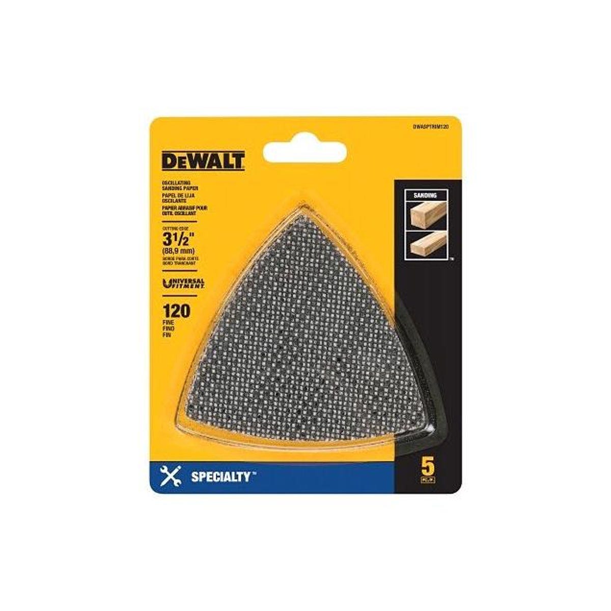 DeWalt 120 Grit Triangular Oscillating Mesh Sanding Pads (5-Pack)