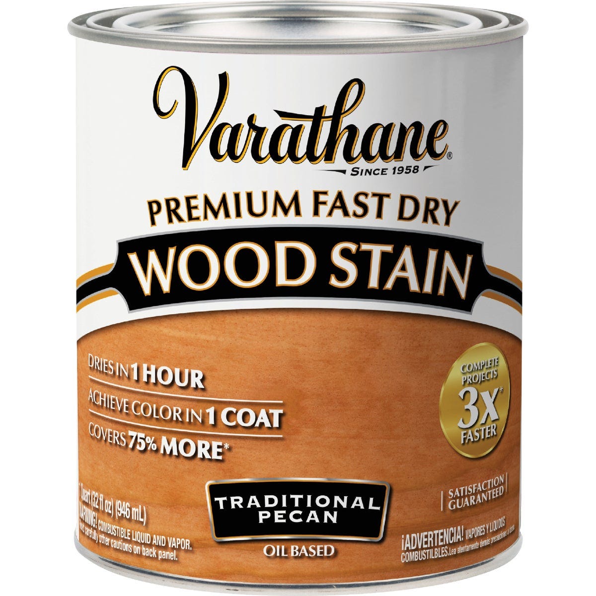 Varathane Fast Dry Traditional Pecan Urethane Modified Alkyd Interior Wood Stain, 1 Qt. - photo 7 Varathane Fast Dry Traditional Pecan Urethane Modified Alkyd Interior Wood Stain, 1 Qt. - photo 7
