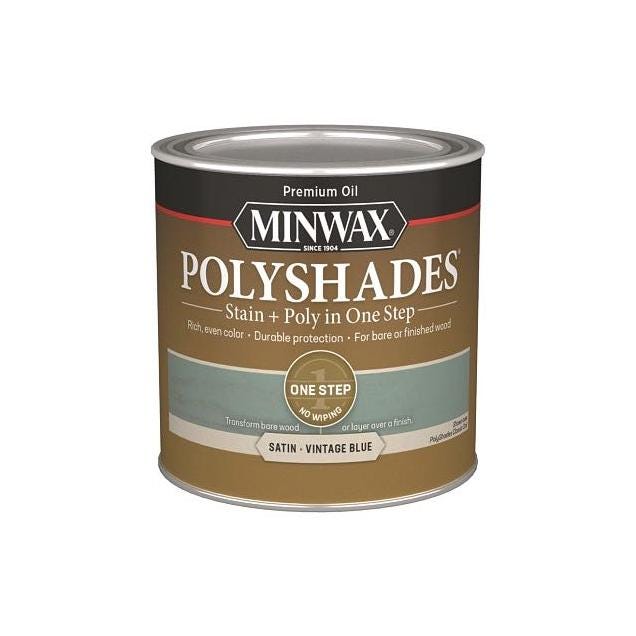 Minwax 1/2 Pt. Satin Vintage Blue Polyshades Stain & Poly Finish