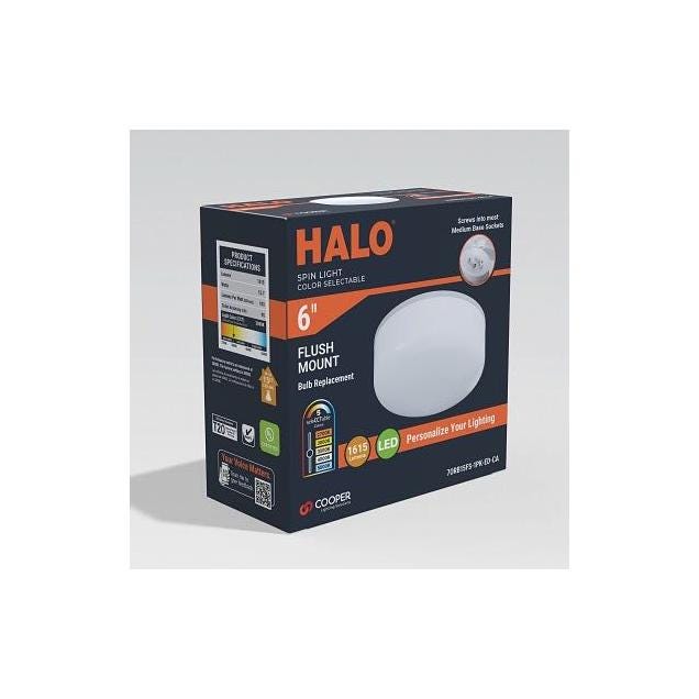 Halo 6 In. Color Selectable Bulb Replacement Spin Light Halo 6 In. Color Selectable Bulb Replacement Spin Light