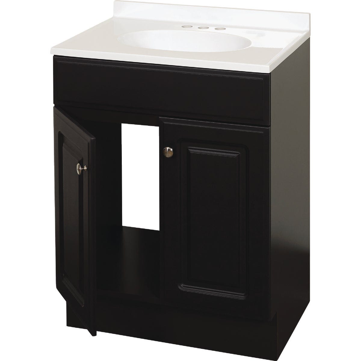 Zenith Zenna Home Espresso 24 In. W x 35 In. H x 18 In. D Vanity with White Cultured Marble Top - photo 2 Zenith Zenna Home Espresso 24 In. W x 35 In. H x 18 In. D Vanity with White Cultured Marble Top - photo 2