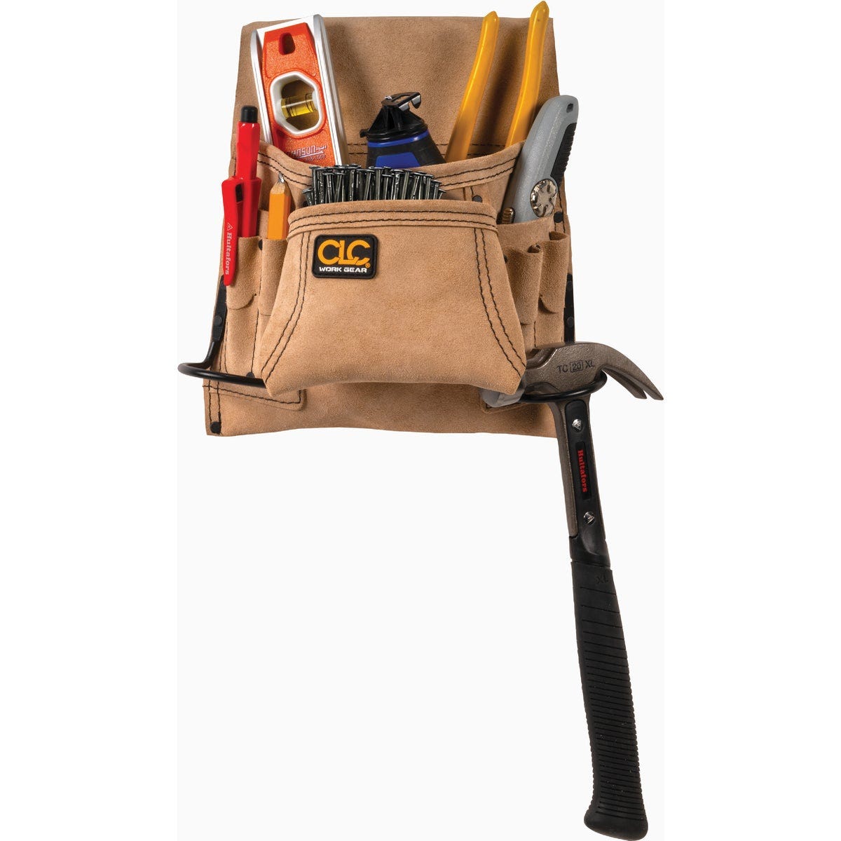 CLC 8-Pocket Suede Leaather Carpenter's Nail & Tool Bag - photo 2