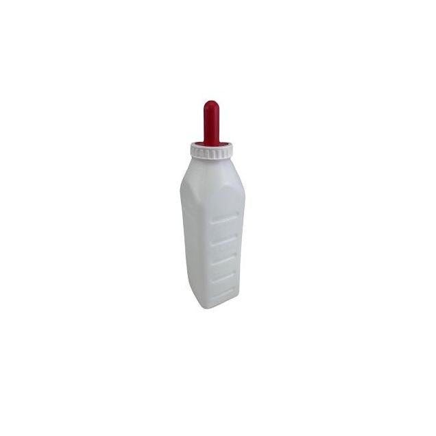 Fairchild Industries Calf Nursing Bottle, Screw-On Cap with Nipple, 3 Qt.