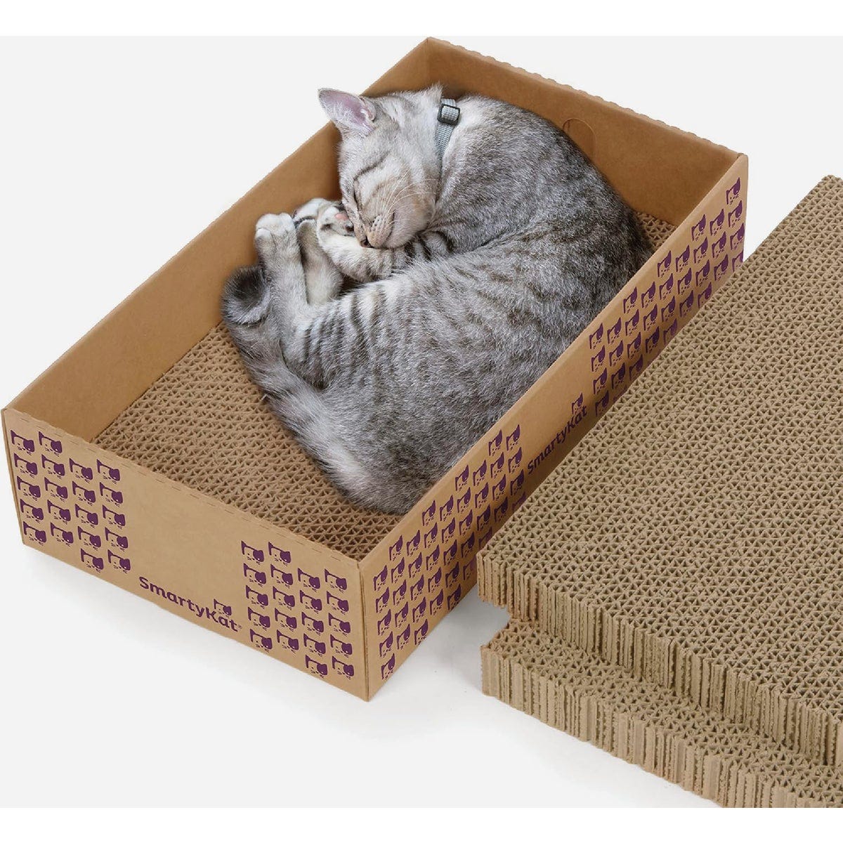 SmartyKat Super Scratcher+ Cat Scratcher with Catnip Infusion Technology (3-Pack) - photo 2