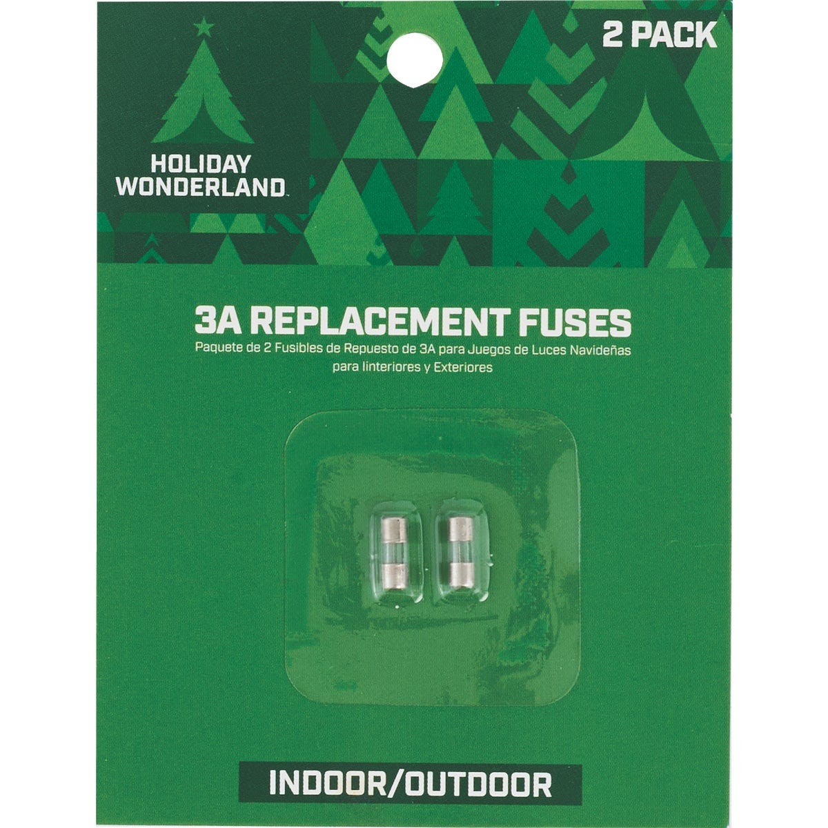 Home Impressions 3A Glass Christmas Light Set Fuses (2-Pack)