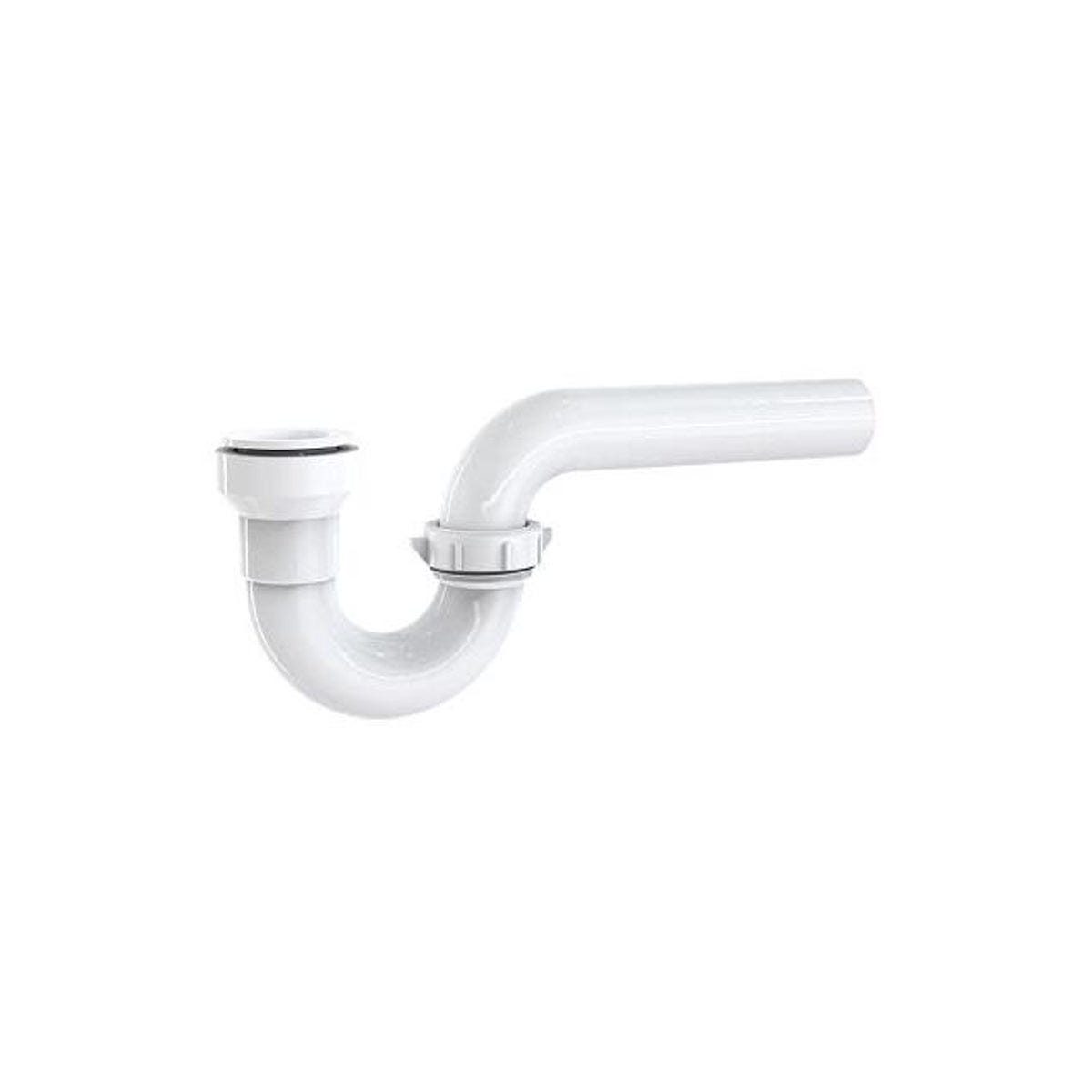 Plumb Pak 1-1/2 In. White Insta-Plumb Push-Fit Bathroom Sink P-Trap