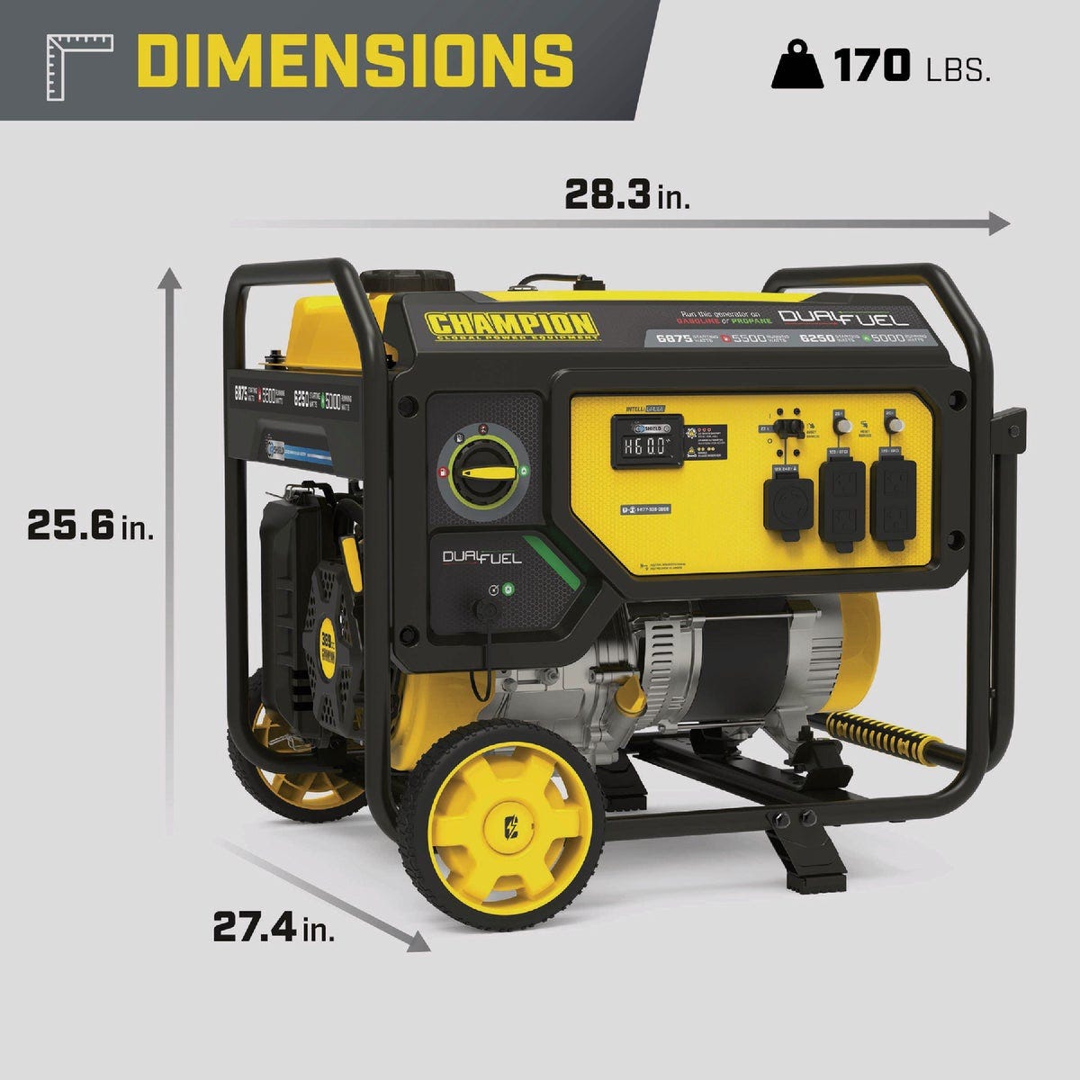 Champion 5500W/6875W Dual Fuel Portable Generator with CO Shield - photo 4 Champion 5500W/6875W Dual Fuel Portable Generator with CO Shield - photo 4