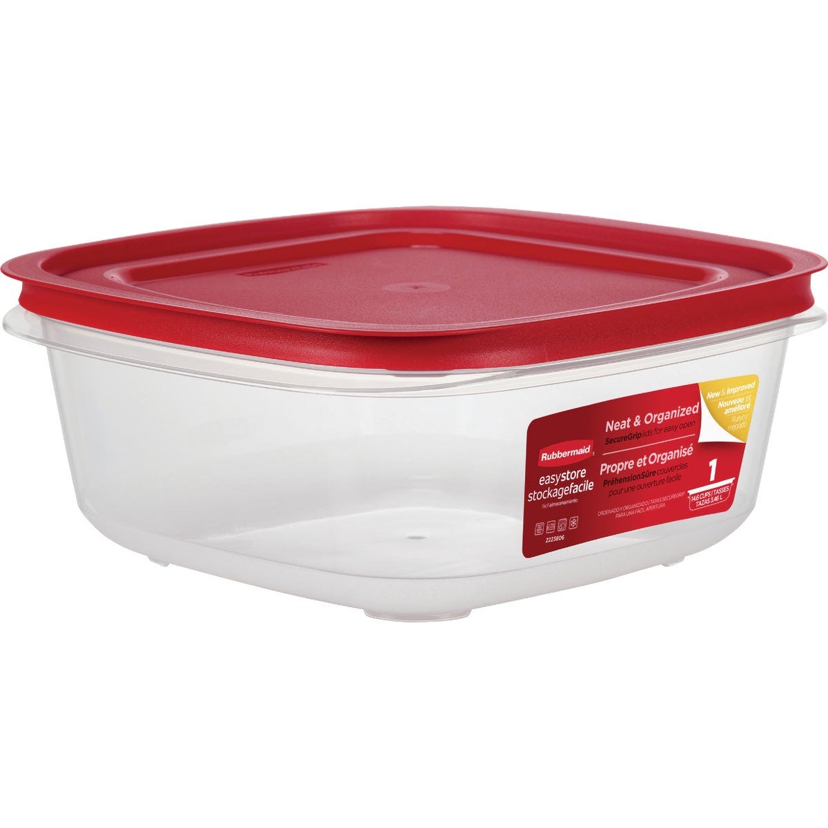 Rubbermaid EasyStore 14.66 C. Clear Square Food Storage Container with Lid - photo 3