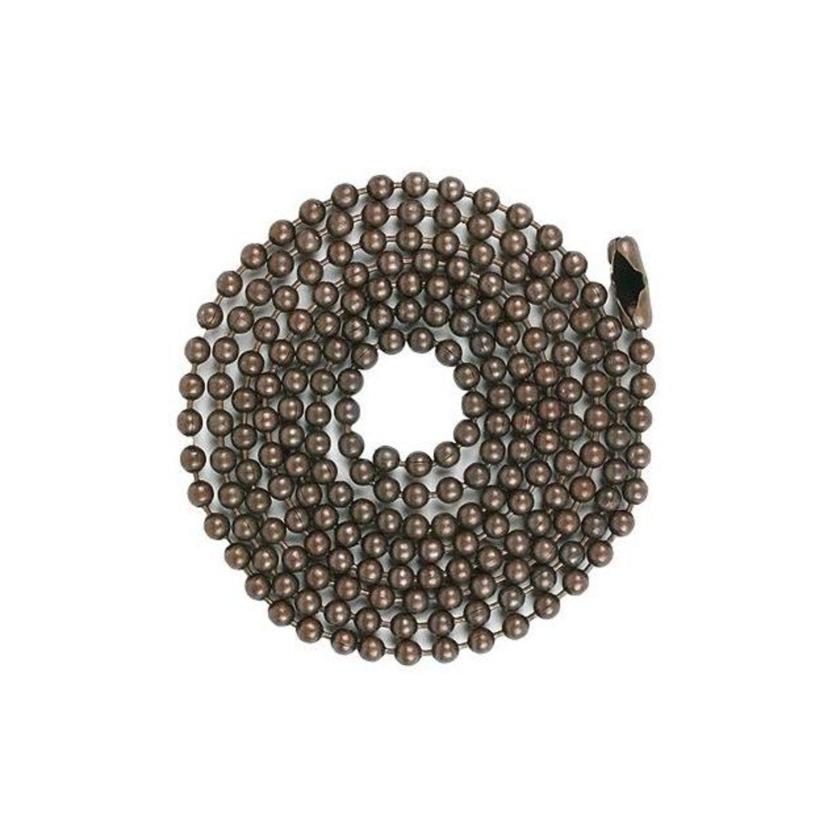 Jandorf 3 Ft. #6 Rustic Bronze Beaded Lamp Chain With Connector Jandorf 3 Ft. #6 Rustic Bronze Beaded Lamp Chain With Connector
