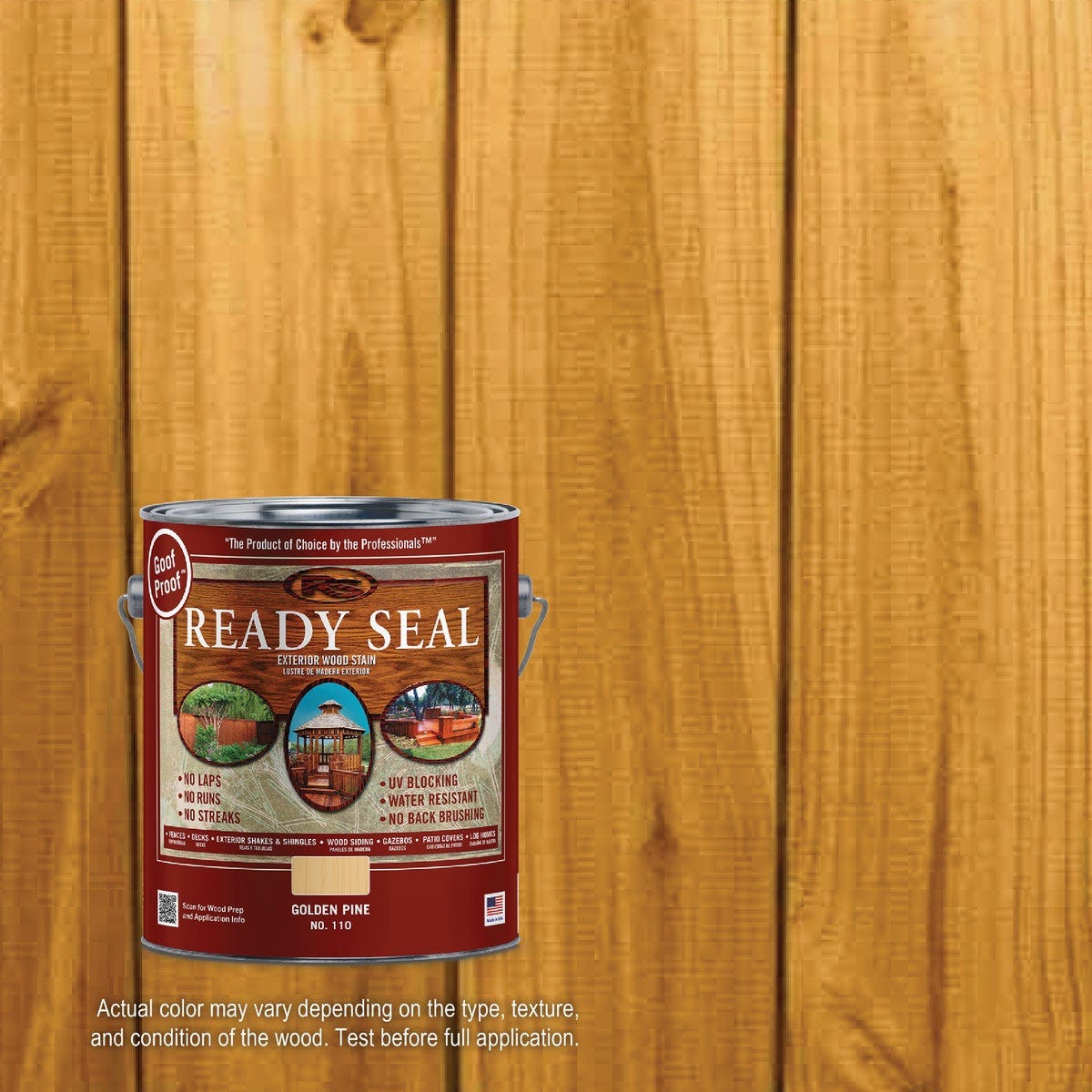 Ready Seal 110 Exterior Wood Stain and Sealer, Golden Pine, 1 Gal. Ready Seal 110 Exterior Wood Stain and Sealer, Golden Pine, 1 Gal.