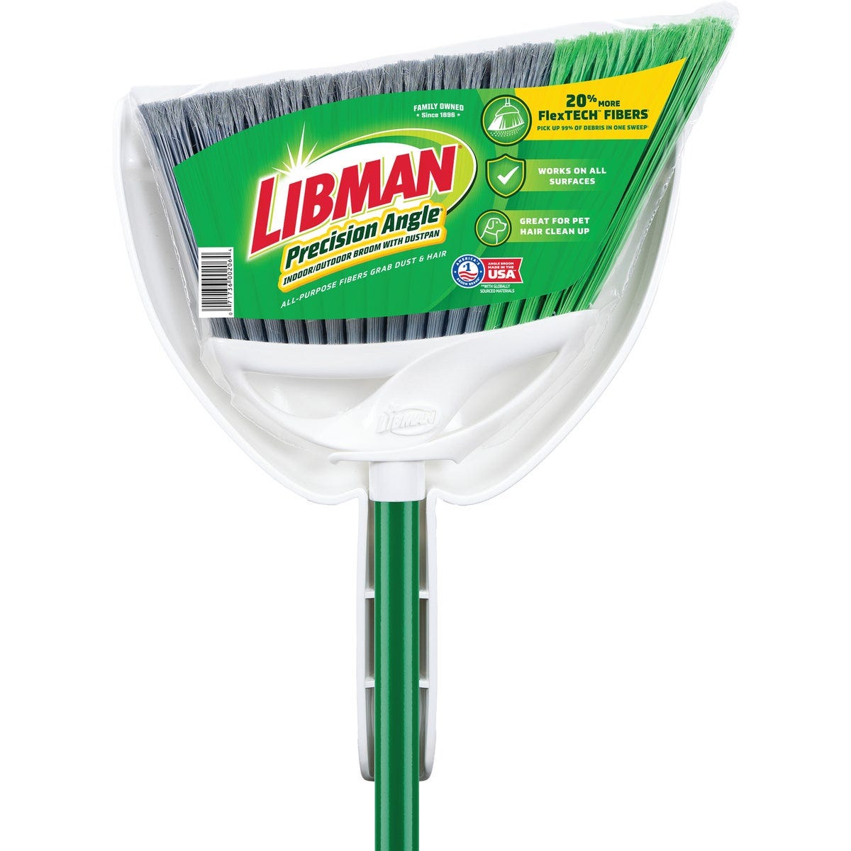 Libman 11 In. W. x 53.5 In. L. Precision Angle Broom with Dustpan - photo 2