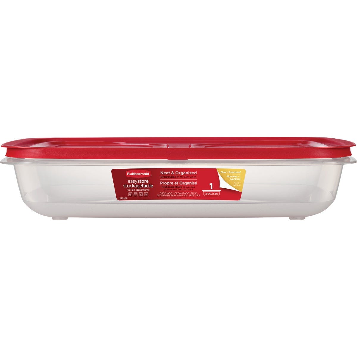 Rubbermaid EasyStore 28.8 C. Clear Rectangular Food Storage Container with Lid Rubbermaid EasyStore 28.8 C. Clear Rectangular Food Storage Container with Lid