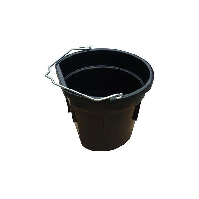 Master Rancher 20 Qt. Black Resin Flat Sided Utility Bucket