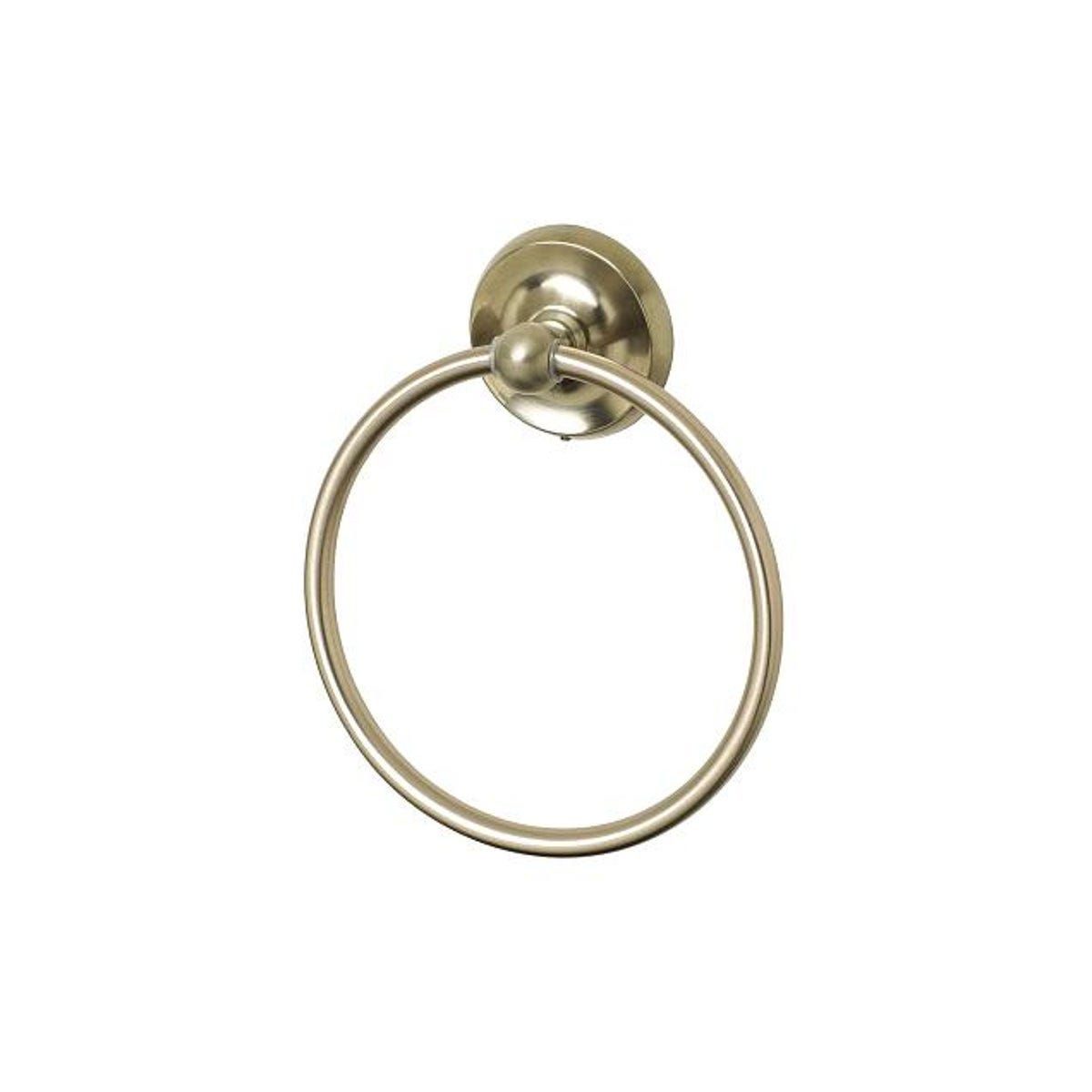 HomePointe Brushed Nickel Rounded Towel Ring