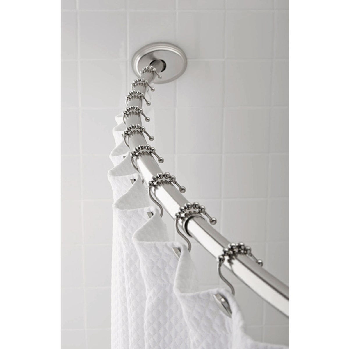 Moda At Home 42 In. to 72 In. Adjustable Chrome Curved Shower Curtain Rod - photo 3 Moda At Home 42 In. to 72 In. Adjustable Chrome Curved Shower Curtain Rod - photo 3