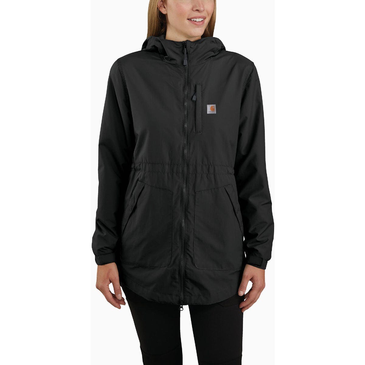 Carhartt Rain Defender Women's XXL Regular Regular Black Lightweight Coat, Relaxed Fit - photo 2