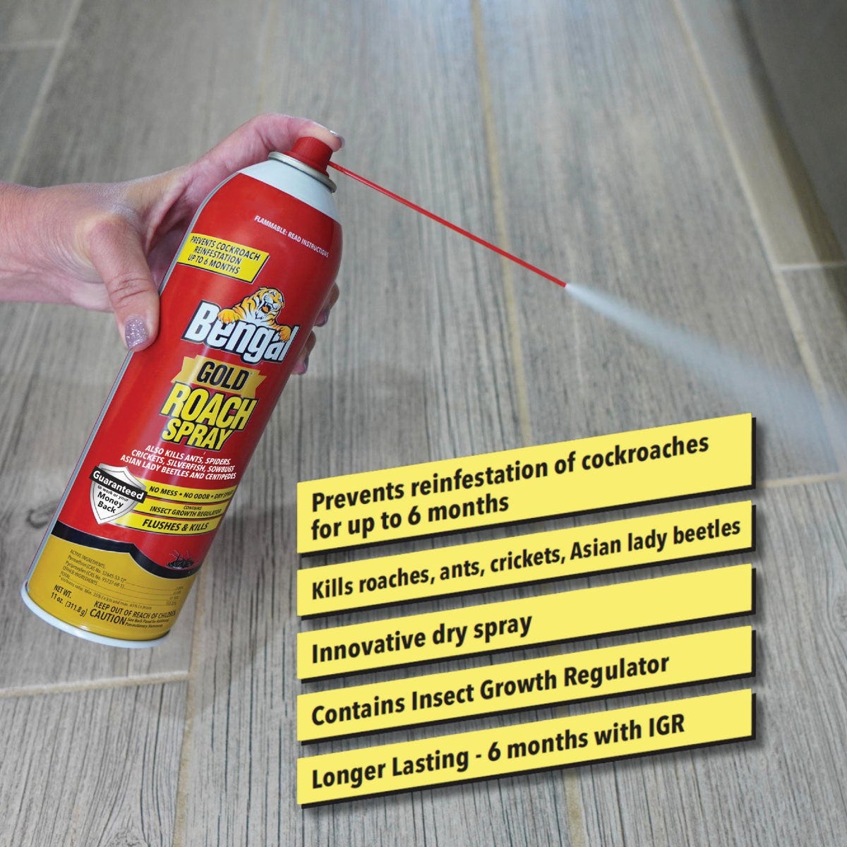 Bengal Gold 11 Oz. Aerosol Spray Roach Killer - photo 3 Bengal Gold 11 Oz. Aerosol Spray Roach Killer - photo 3