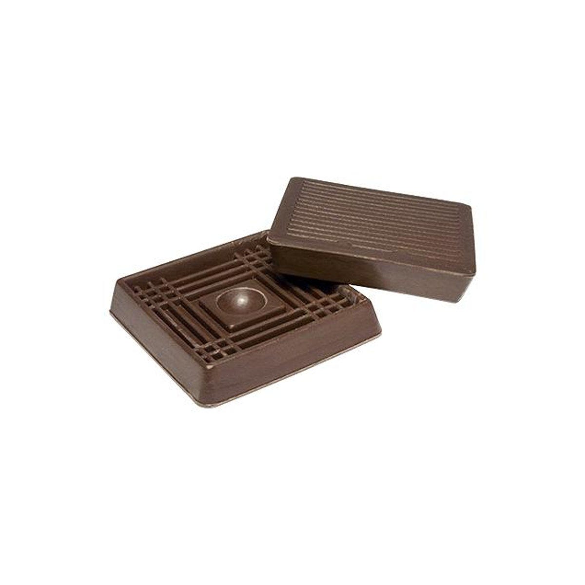 TruGuard 2-1/16 In. Brown Rubber Square Furniture Cups (4-Pack) TruGuard 2-1/16 In. Brown Rubber Square Furniture Cups (4-Pack)