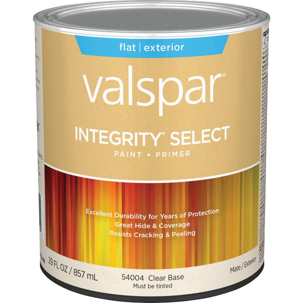Valspar Integrity Select Flat Paint & Primer Exterior Paint, Clear Base, 1 Qt.