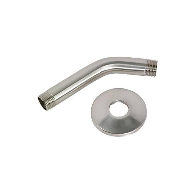 Master Plumber 6 In. Brushed Nickel Shower Arm With Flange