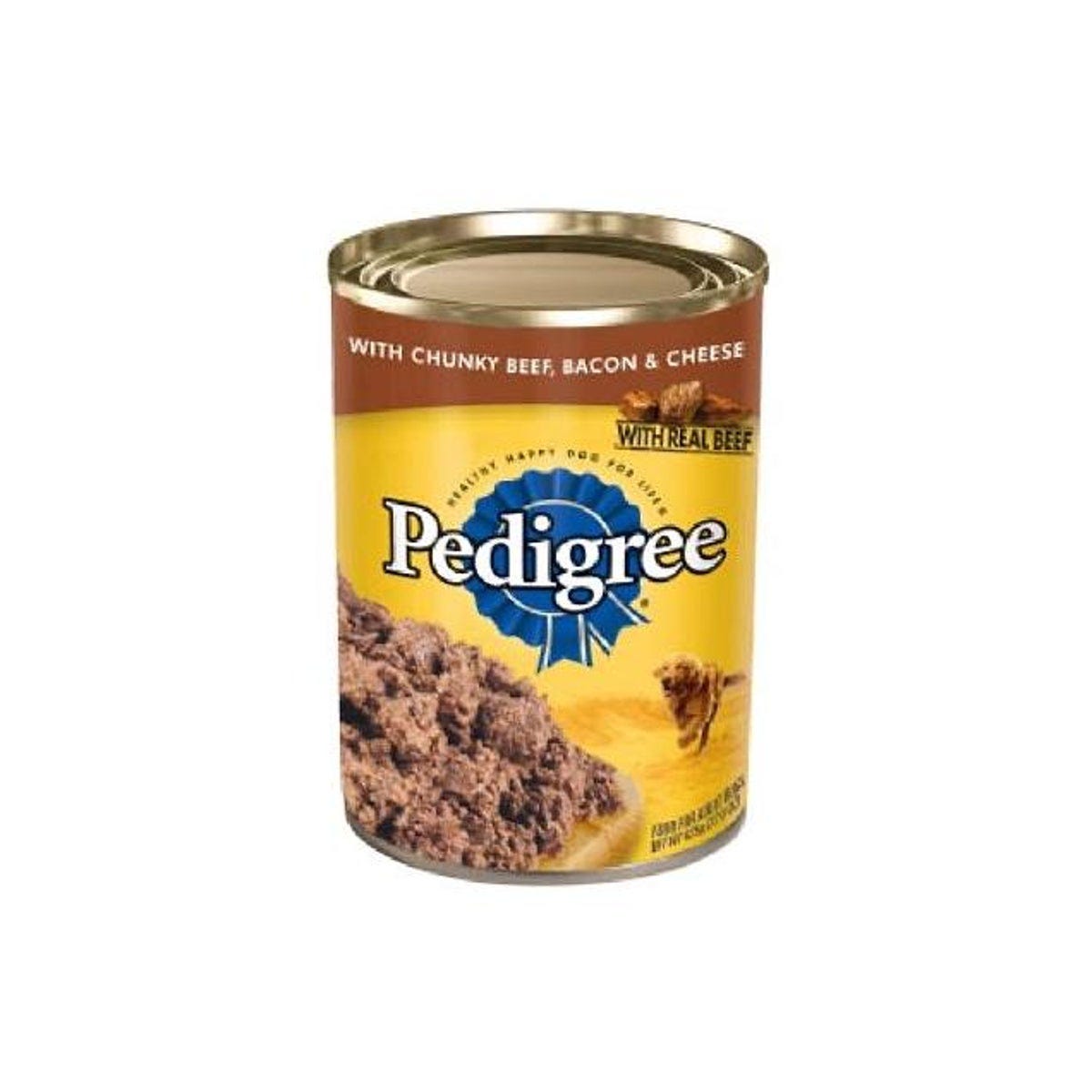 Pedigree Chunky Beef, Bacon & Cheese Wet Dog Food, 22 Oz. Can